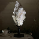 Super Quality Clear Quartz Cluster on a Rotating Metal Base, 26.5 lbs & 20.1" Tall 5495R - 005 - Brazil GemsBrazil GemsSuper Quality Clear Quartz Cluster on a Rotating Metal Base, 26.5 lbs & 20.1" Tall 5495R - 005Clusters on Rotating Bases5495R - 005