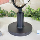 Super Quality Clear Quartz Cluster on a Rotating Metal Base, 26.5 lbs & 20.1" Tall 5495R - 005 - Brazil GemsBrazil GemsSuper Quality Clear Quartz Cluster on a Rotating Metal Base, 26.5 lbs & 20.1" Tall 5495R - 005Clusters on Rotating Bases5495R - 005