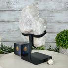 Super Quality Clear Quartz Crystal Cluster, metal base, 8.4 lbs & 11.1" Tall #5495-0077 by Brazil Gems® - Brazil GemsBrazil GemsSuper Quality Clear Quartz Crystal Cluster, metal base, 8.4 lbs & 11.1" Tall #5495-0077 by Brazil Gems®Clusters on Fixed Bases5495-0077