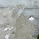 Super Quality Clear Quartz Crystal Cluster, metal base, 8.4 lbs & 11.1" Tall #5495-0077 by Brazil Gems® - Brazil GemsBrazil GemsSuper Quality Clear Quartz Crystal Cluster, metal base, 8.4 lbs & 11.1" Tall #5495-0077 by Brazil Gems®Clusters on Fixed Bases5495-0077
