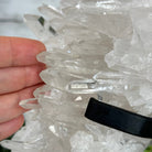 Super Quality Clear Quartz Crystal Cluster, metal base, 8.4 lbs & 11.1" Tall #5495-0077 by Brazil Gems® - Brazil GemsBrazil GemsSuper Quality Clear Quartz Crystal Cluster, metal base, 8.4 lbs & 11.1" Tall #5495-0077 by Brazil Gems®Clusters on Fixed Bases5495-0077