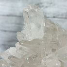 Super Quality Clear Quartz Crystal Cluster, metal base, 8.4 lbs & 11.1" Tall #5495-0077 by Brazil Gems® - Brazil GemsBrazil GemsSuper Quality Clear Quartz Crystal Cluster, metal base, 8.4 lbs & 11.1" Tall #5495-0077 by Brazil Gems®Clusters on Fixed Bases5495-0077
