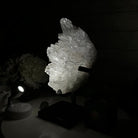 Super Quality Clear Quartz Crystal Cluster, metal base, 8.4 lbs & 11.1" Tall #5495-0077 by Brazil Gems® - Brazil GemsBrazil GemsSuper Quality Clear Quartz Crystal Cluster, metal base, 8.4 lbs & 11.1" Tall #5495-0077 by Brazil Gems®Clusters on Fixed Bases5495-0077