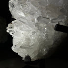 Super Quality Clear Quartz Crystal Cluster, metal base, 8.4 lbs & 11.1" Tall #5495-0077 by Brazil Gems® - Brazil GemsBrazil GemsSuper Quality Clear Quartz Crystal Cluster, metal base, 8.4 lbs & 11.1" Tall #5495-0077 by Brazil Gems®Clusters on Fixed Bases5495-0077