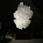 Super Quality Clear Quartz Crystal Cluster, metal base, 8.4 lbs & 11.1" Tall #5495-0077 by Brazil Gems® - Brazil GemsBrazil GemsSuper Quality Clear Quartz Crystal Cluster, metal base, 8.4 lbs & 11.1" Tall #5495-0077 by Brazil Gems®Clusters on Fixed Bases5495-0077