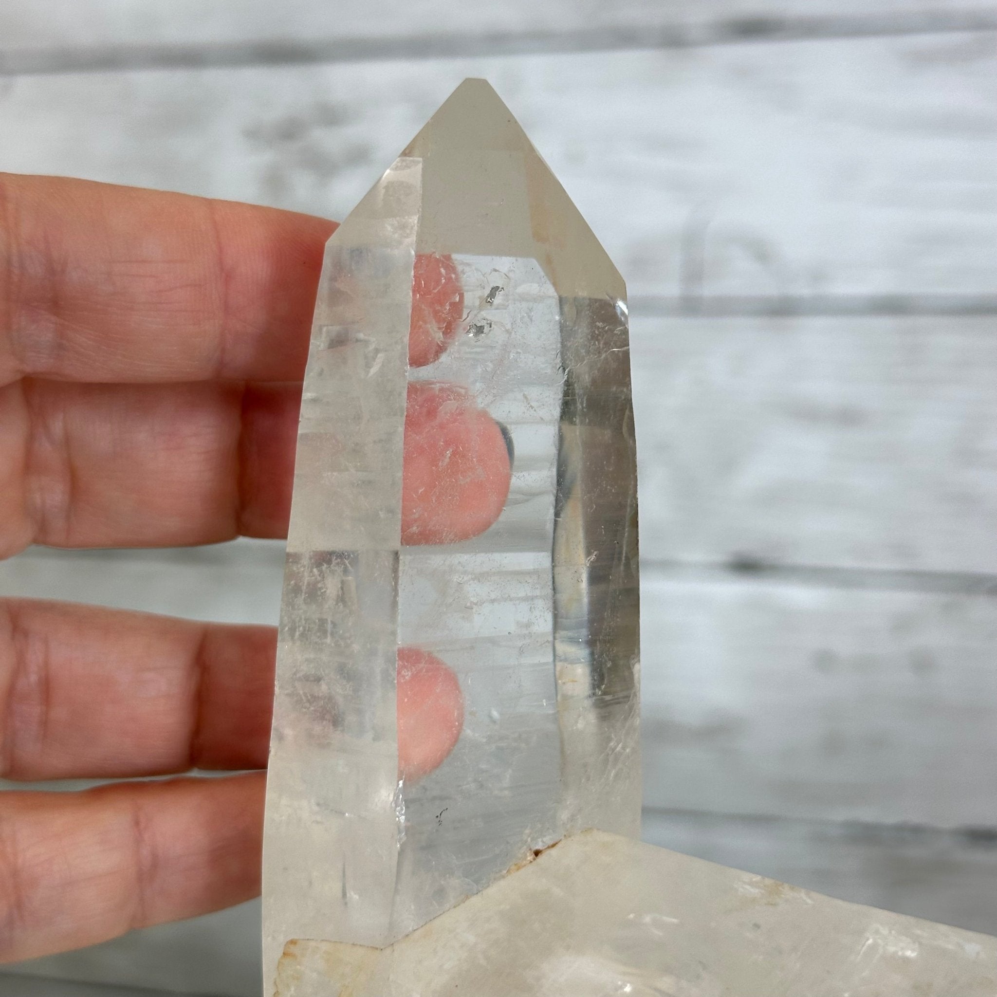 Super Quality Clear Quartz Point on a Metal Stand, 3 lbs & 12.1" Tall #3121CQ-003 - Brazil GemsBrazil GemsSuper Quality Clear Quartz Point on a Metal Stand, 3 lbs & 12.1" Tall #3121CQ-003Crystal Points3121CQ-003