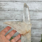 Super Quality Clear Quartz Point on a Metal Stand, 3 lbs & 12.1" Tall #3121CQ-003 - Brazil GemsBrazil GemsSuper Quality Clear Quartz Point on a Metal Stand, 3 lbs & 12.1" Tall #3121CQ-003Crystal Points3121CQ-003
