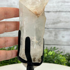 Super Quality Clear Quartz Point on a Metal Stand, 3 lbs & 12.1" Tall #3121CQ-003 - Brazil GemsBrazil GemsSuper Quality Clear Quartz Point on a Metal Stand, 3 lbs & 12.1" Tall #3121CQ-003Crystal Points3121CQ-003