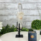 Super Quality Clear Quartz Point on a Metal Stand, 3 lbs & 12.1" Tall #3121CQ-003 - Brazil GemsBrazil GemsSuper Quality Clear Quartz Point on a Metal Stand, 3 lbs & 12.1" Tall #3121CQ-003Crystal Points3121CQ-003