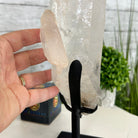 Super Quality Clear Quartz Point on a Metal Stand, 5.5 lbs & 13.5" Tall #3121CQ-008 - Brazil GemsBrazil GemsSuper Quality Clear Quartz Point on a Metal Stand, 5.5 lbs & 13.5" Tall #3121CQ-008Crystal Points3121CQ-008