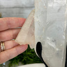 Super Quality Clear Quartz Point on a Metal Stand, 5.5 lbs & 13.5" Tall #3121CQ-008 - Brazil GemsBrazil GemsSuper Quality Clear Quartz Point on a Metal Stand, 5.5 lbs & 13.5" Tall #3121CQ-008Crystal Points3121CQ-008