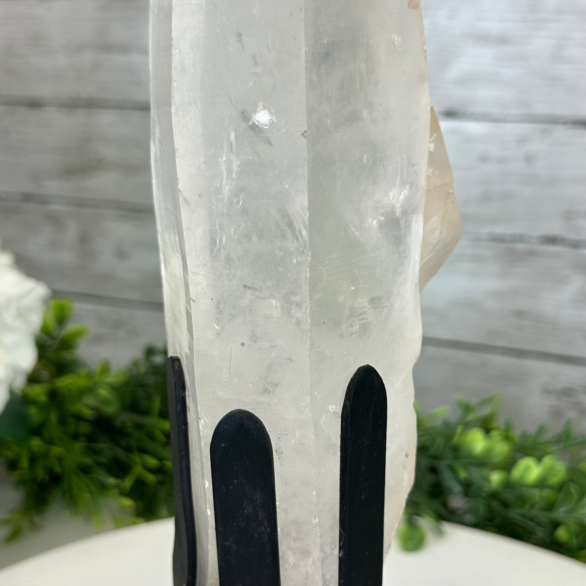 Super Quality Clear Quartz Point on a Metal Stand, 5.5 lbs & 13.5" Tall #3121CQ-008 - Brazil GemsBrazil GemsSuper Quality Clear Quartz Point on a Metal Stand, 5.5 lbs & 13.5" Tall #3121CQ-008Crystal Points3121CQ-008
