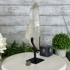 Super Quality Clear Quartz Point on a Metal Stand, 5.5 lbs & 13.5" Tall #3121CQ-008 - Brazil GemsBrazil GemsSuper Quality Clear Quartz Point on a Metal Stand, 5.5 lbs & 13.5" Tall #3121CQ-008Crystal Points3121CQ-008