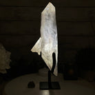 Super Quality Clear Quartz Point on a Metal Stand, 5.5 lbs & 13.5" Tall #3121CQ-008 - Brazil GemsBrazil GemsSuper Quality Clear Quartz Point on a Metal Stand, 5.5 lbs & 13.5" Tall #3121CQ-008Crystal Points3121CQ-008