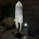 Super Quality Clear Quartz Point on a Metal Stand, 5.5 lbs & 13.5" Tall #3121CQ-008 - Brazil GemsBrazil GemsSuper Quality Clear Quartz Point on a Metal Stand, 5.5 lbs & 13.5" Tall #3121CQ-008Crystal Points3121CQ-008