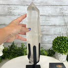 Super Quality Clear Quartz Point on a Metal Stand, 5.5 lbs & 13.5" Tall #3121CQ-008 - Brazil GemsBrazil GemsSuper Quality Clear Quartz Point on a Metal Stand, 5.5 lbs & 13.5" Tall #3121CQ-008Crystal Points3121CQ-008