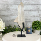 Super Quality Clear Quartz Point on a Metal Stand, 5.5 lbs & 13.5" Tall #3121CQ-008 - Brazil GemsBrazil GemsSuper Quality Clear Quartz Point on a Metal Stand, 5.5 lbs & 13.5" Tall #3121CQ-008Crystal Points3121CQ-008