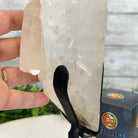 Super Quality Clear Quartz Point on a Metal Stand, 5.5 lbs & 13.5" Tall #3121CQ-008 - Brazil GemsBrazil GemsSuper Quality Clear Quartz Point on a Metal Stand, 5.5 lbs & 13.5" Tall #3121CQ-008Crystal Points3121CQ-008