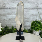 Super Quality Clear Quartz Point on a Metal Stand, 5.5 lbs & 13.5" Tall #3121CQ-008 - Brazil GemsBrazil GemsSuper Quality Clear Quartz Point on a Metal Stand, 5.5 lbs & 13.5" Tall #3121CQ-008Crystal Points3121CQ-008