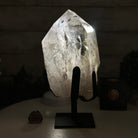 Super Quality Clear Quartz Point on a Metal Stand, 6 lbs & 9.1" Tall #3121CQ-009 - Brazil GemsBrazil GemsSuper Quality Clear Quartz Point on a Metal Stand, 6 lbs & 9.1" Tall #3121CQ-009Crystal Points3121CQ-009