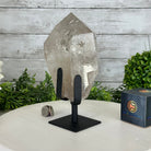 Super Quality Clear Quartz Point on a Metal Stand, 6 lbs & 9.1" Tall #3121CQ-009 - Brazil GemsBrazil GemsSuper Quality Clear Quartz Point on a Metal Stand, 6 lbs & 9.1" Tall #3121CQ-009Crystal Points3121CQ-009