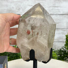 Super Quality Clear Quartz Point on a Metal Stand, 6 lbs & 9.1" Tall #3121CQ-009 - Brazil GemsBrazil GemsSuper Quality Clear Quartz Point on a Metal Stand, 6 lbs & 9.1" Tall #3121CQ-009Crystal Points3121CQ-009