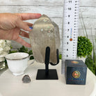 Super Quality Clear Quartz Point on a Metal Stand, 6 lbs & 9.1" Tall #3121CQ-009 - Brazil GemsBrazil GemsSuper Quality Clear Quartz Point on a Metal Stand, 6 lbs & 9.1" Tall #3121CQ-009Crystal Points3121CQ-009