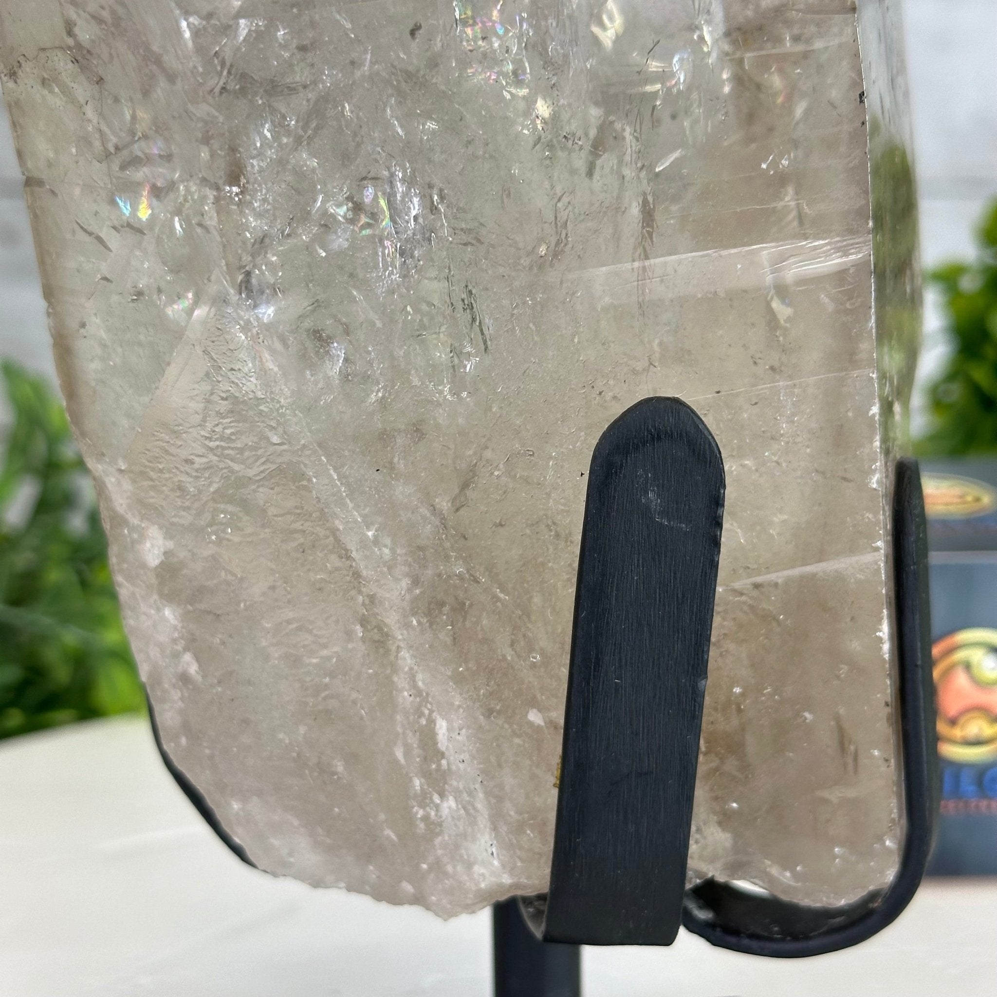 Super Quality Clear Quartz Point on a Metal Stand, 6 lbs & 9.1" Tall #3121CQ-009 - Brazil GemsBrazil GemsSuper Quality Clear Quartz Point on a Metal Stand, 6 lbs & 9.1" Tall #3121CQ-009Crystal Points3121CQ-009