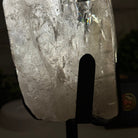 Super Quality Clear Quartz Point on a Metal Stand, 6 lbs & 9.1" Tall #3121CQ-009 - Brazil GemsBrazil GemsSuper Quality Clear Quartz Point on a Metal Stand, 6 lbs & 9.1" Tall #3121CQ-009Crystal Points3121CQ-009