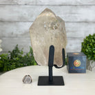 Super Quality Clear Quartz Point on a Metal Stand, 6 lbs & 9.1" Tall #3121CQ-009 - Brazil GemsBrazil GemsSuper Quality Clear Quartz Point on a Metal Stand, 6 lbs & 9.1" Tall #3121CQ-009Crystal Points3121CQ-009