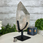 Super Quality Clear Quartz Point on a Metal Stand, 7.9 lbs & 11.4" Tall #3121CQ-010 - Brazil GemsBrazil GemsSuper Quality Clear Quartz Point on a Metal Stand, 7.9 lbs & 11.4" Tall #3121CQ-010Crystal Points3121CQ-010
