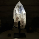 Super Quality Clear Quartz Point on a Metal Stand, 7.9 lbs & 11.4" Tall #3121CQ-010 - Brazil GemsBrazil GemsSuper Quality Clear Quartz Point on a Metal Stand, 7.9 lbs & 11.4" Tall #3121CQ-010Crystal Points3121CQ-010