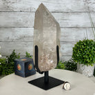 Super Quality Clear Quartz Point on a Metal Stand, 7.9 lbs & 11.4" Tall #3121CQ-010 - Brazil GemsBrazil GemsSuper Quality Clear Quartz Point on a Metal Stand, 7.9 lbs & 11.4" Tall #3121CQ-010Crystal Points3121CQ-010