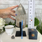 Super Quality Clear Quartz Point on a Metal Stand, 7.9 lbs & 11.4" Tall #3121CQ-010 - Brazil GemsBrazil GemsSuper Quality Clear Quartz Point on a Metal Stand, 7.9 lbs & 11.4" Tall #3121CQ-010Crystal Points3121CQ-010