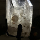 Super Quality Clear Quartz Point on a Metal Stand, 7.9 lbs & 11.4" Tall #3121CQ-010 - Brazil GemsBrazil GemsSuper Quality Clear Quartz Point on a Metal Stand, 7.9 lbs & 11.4" Tall #3121CQ-010Crystal Points3121CQ-010