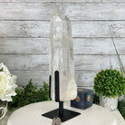 Super Quality Clear Quartz Point on a Metal Stand, 8.9 lbs & 14.9" Tall #3121CQ-011 - Brazil GemsBrazil GemsSuper Quality Clear Quartz Point on a Metal Stand, 8.9 lbs & 14.9" Tall #3121CQ-011Crystal Points3121CQ-011