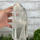 Super Quality Clear Quartz Point on a Metal Stand, 8.9 lbs & 14.9" Tall #3121CQ-011 - Brazil GemsBrazil GemsSuper Quality Clear Quartz Point on a Metal Stand, 8.9 lbs & 14.9" Tall #3121CQ-011Crystal Points3121CQ-011