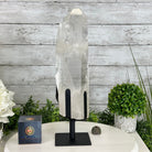 Super Quality Clear Quartz Point on a Metal Stand, 8.9 lbs & 14.9" Tall #3121CQ-011 - Brazil GemsBrazil GemsSuper Quality Clear Quartz Point on a Metal Stand, 8.9 lbs & 14.9" Tall #3121CQ-011Crystal Points3121CQ-011