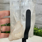 Super Quality Clear Quartz Point on a Metal Stand, 8.9 lbs & 14.9" Tall #3121CQ-011 - Brazil GemsBrazil GemsSuper Quality Clear Quartz Point on a Metal Stand, 8.9 lbs & 14.9" Tall #3121CQ-011Crystal Points3121CQ-011