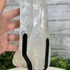 Super Quality Clear Quartz Point on a Metal Stand, 8.9 lbs & 14.9" Tall #3121CQ-011 - Brazil GemsBrazil GemsSuper Quality Clear Quartz Point on a Metal Stand, 8.9 lbs & 14.9" Tall #3121CQ-011Crystal Points3121CQ-011