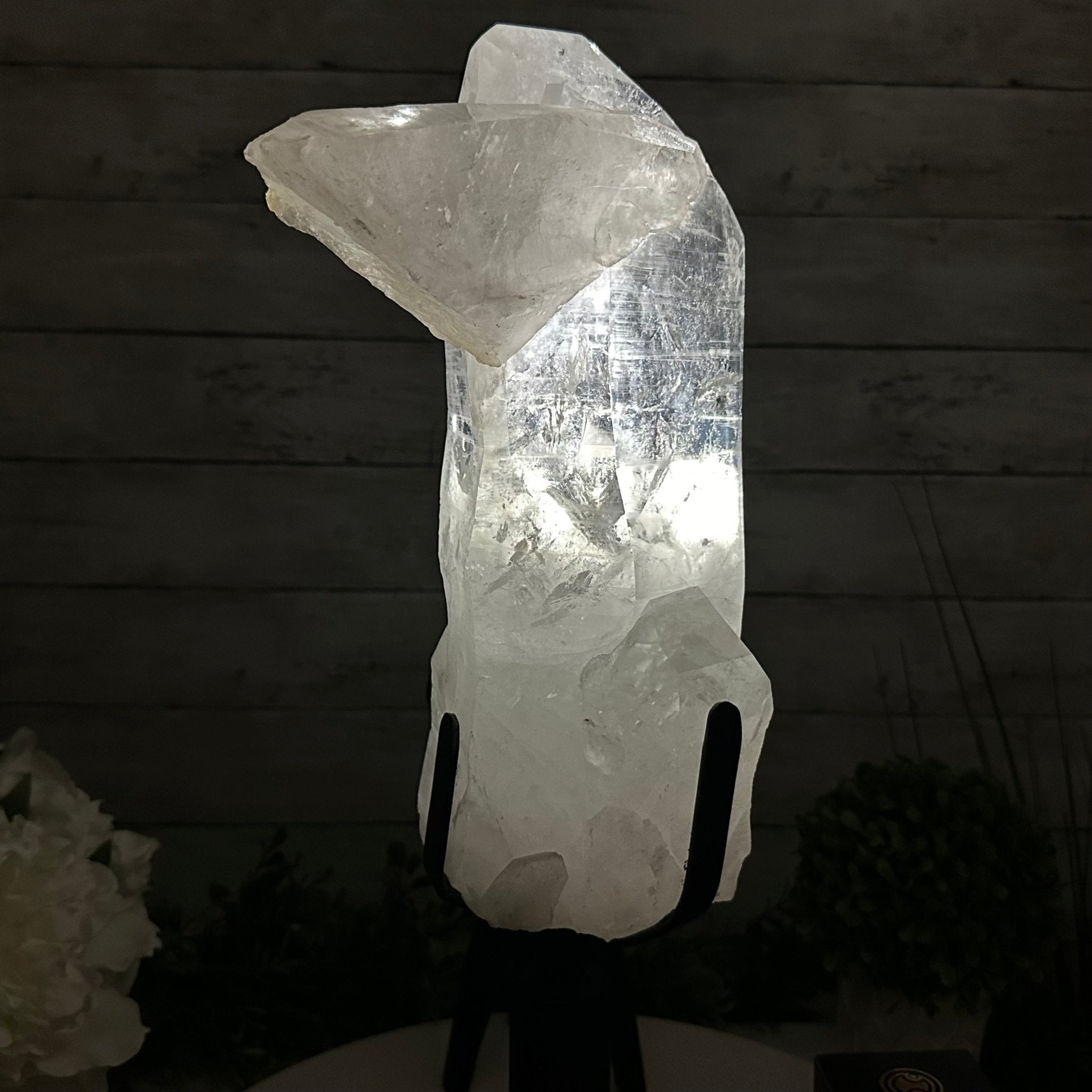 Super Quality Clear Quartz Point on a Rotating Stand, 15.9 lbs & 17.8" Tall #3120CQ-003 - Brazil GemsBrazil GemsSuper Quality Clear Quartz Point on a Rotating Stand, 15.9 lbs & 17.8" Tall #3120CQ-003Crystal Points3120CQ-003