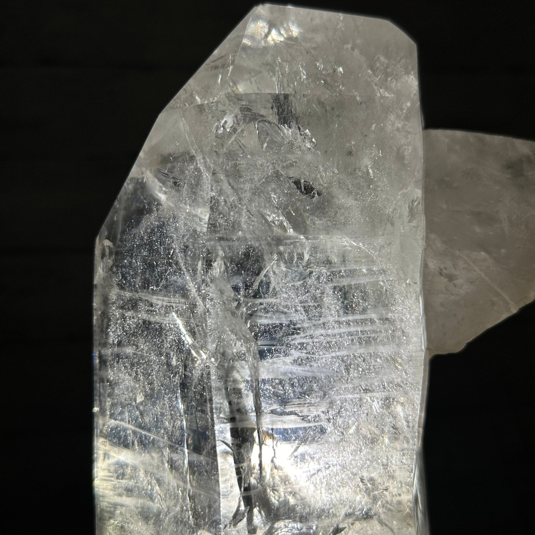 Super Quality Clear Quartz Point on a Rotating Stand, 15.9 lbs & 17.8" Tall #3120CQ-003 - Brazil GemsBrazil GemsSuper Quality Clear Quartz Point on a Rotating Stand, 15.9 lbs & 17.8" Tall #3120CQ-003Crystal Points3120CQ-003