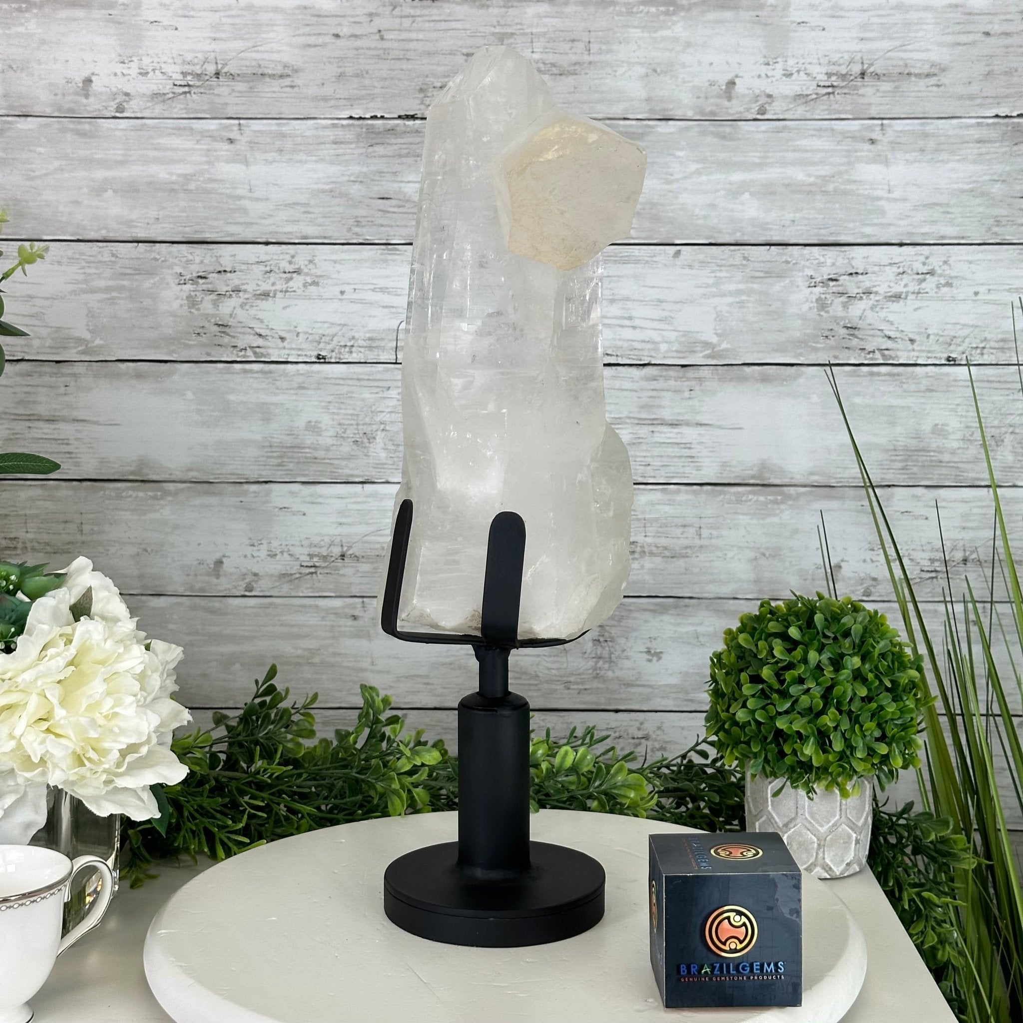 Super Quality Clear Quartz Point on a Rotating Stand, 15.9 lbs & 17.8" Tall #3120CQ-003 - Brazil GemsBrazil GemsSuper Quality Clear Quartz Point on a Rotating Stand, 15.9 lbs & 17.8" Tall #3120CQ-003Crystal Points3120CQ-003