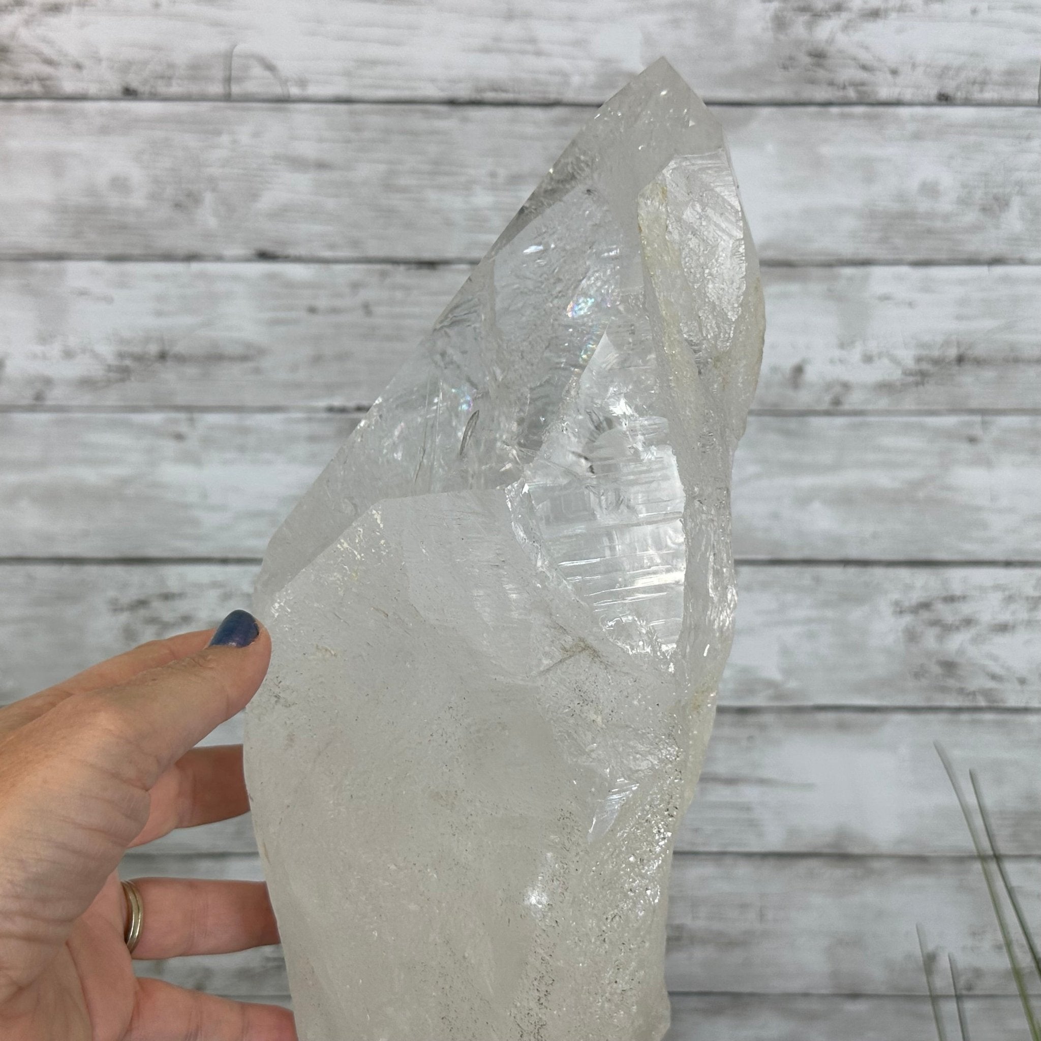 Super Quality Clear Quartz Point on a Rotating Stand, 16.5 lbs & 21.6" Tall #3120CQ-004 - Brazil GemsBrazil GemsSuper Quality Clear Quartz Point on a Rotating Stand, 16.5 lbs & 21.6" Tall #3120CQ-004Crystal Points3120CQ-004