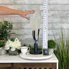 Super Quality Clear Quartz Point on a Rotating Stand, 16.5 lbs & 21.6" Tall #3120CQ-004 - Brazil GemsBrazil GemsSuper Quality Clear Quartz Point on a Rotating Stand, 16.5 lbs & 21.6" Tall #3120CQ-004Crystal Points3120CQ-004