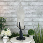 Super Quality Clear Quartz Point on a Rotating Stand, 28.9 lbs & 25.4" Tall #3120CQ-006 - Brazil GemsBrazil GemsSuper Quality Clear Quartz Point on a Rotating Stand, 28.9 lbs & 25.4" Tall #3120CQ-006Crystal Points3120CQ-006