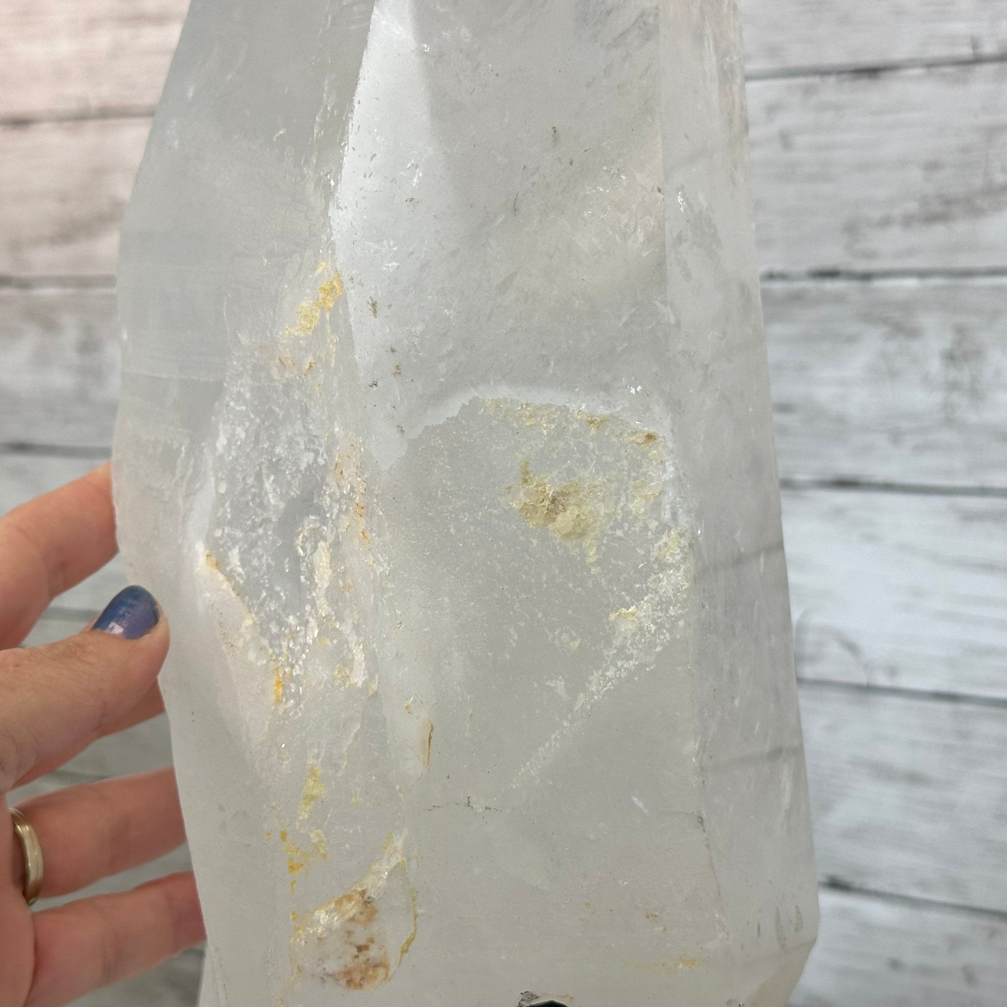 Super Quality Clear Quartz Point on a Rotating Stand, 28.9 lbs & 25.4" Tall #3120CQ-006 - Brazil GemsBrazil GemsSuper Quality Clear Quartz Point on a Rotating Stand, 28.9 lbs & 25.4" Tall #3120CQ-006Crystal Points3120CQ-006