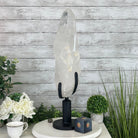 Super Quality Clear Quartz Point on a Rotating Stand, 28.9 lbs & 25.4" Tall #3120CQ-006 - Brazil GemsBrazil GemsSuper Quality Clear Quartz Point on a Rotating Stand, 28.9 lbs & 25.4" Tall #3120CQ-006Crystal Points3120CQ-006