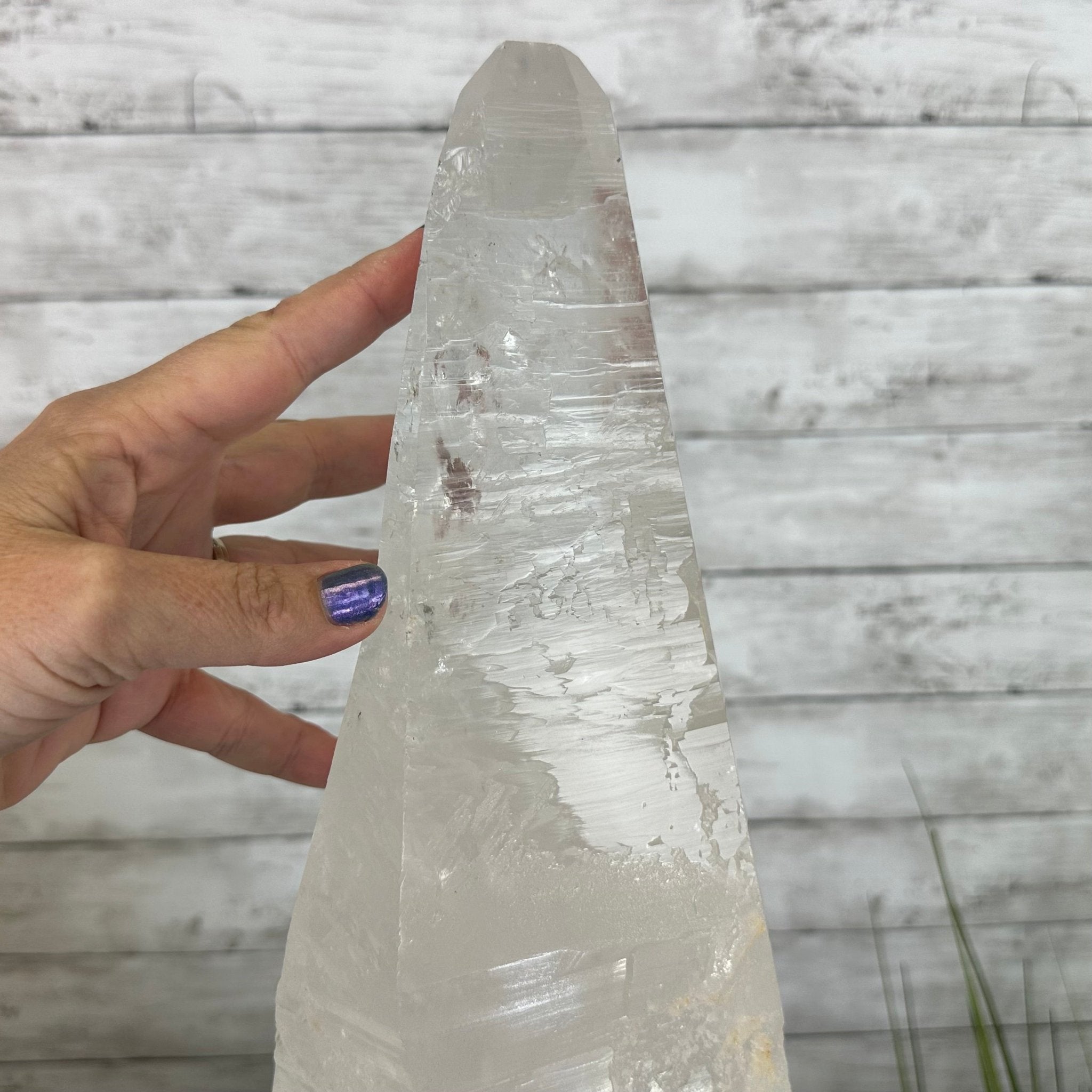 Super Quality Clear Quartz Point on a Rotating Stand, 28.9 lbs & 25.4" Tall #3120CQ-006 - Brazil GemsBrazil GemsSuper Quality Clear Quartz Point on a Rotating Stand, 28.9 lbs & 25.4" Tall #3120CQ-006Crystal Points3120CQ-006