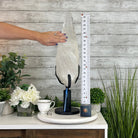 Super Quality Clear Quartz Point on a Rotating Stand, 28.9 lbs & 25.4" Tall #3120CQ-006 - Brazil GemsBrazil GemsSuper Quality Clear Quartz Point on a Rotating Stand, 28.9 lbs & 25.4" Tall #3120CQ-006Crystal Points3120CQ-006